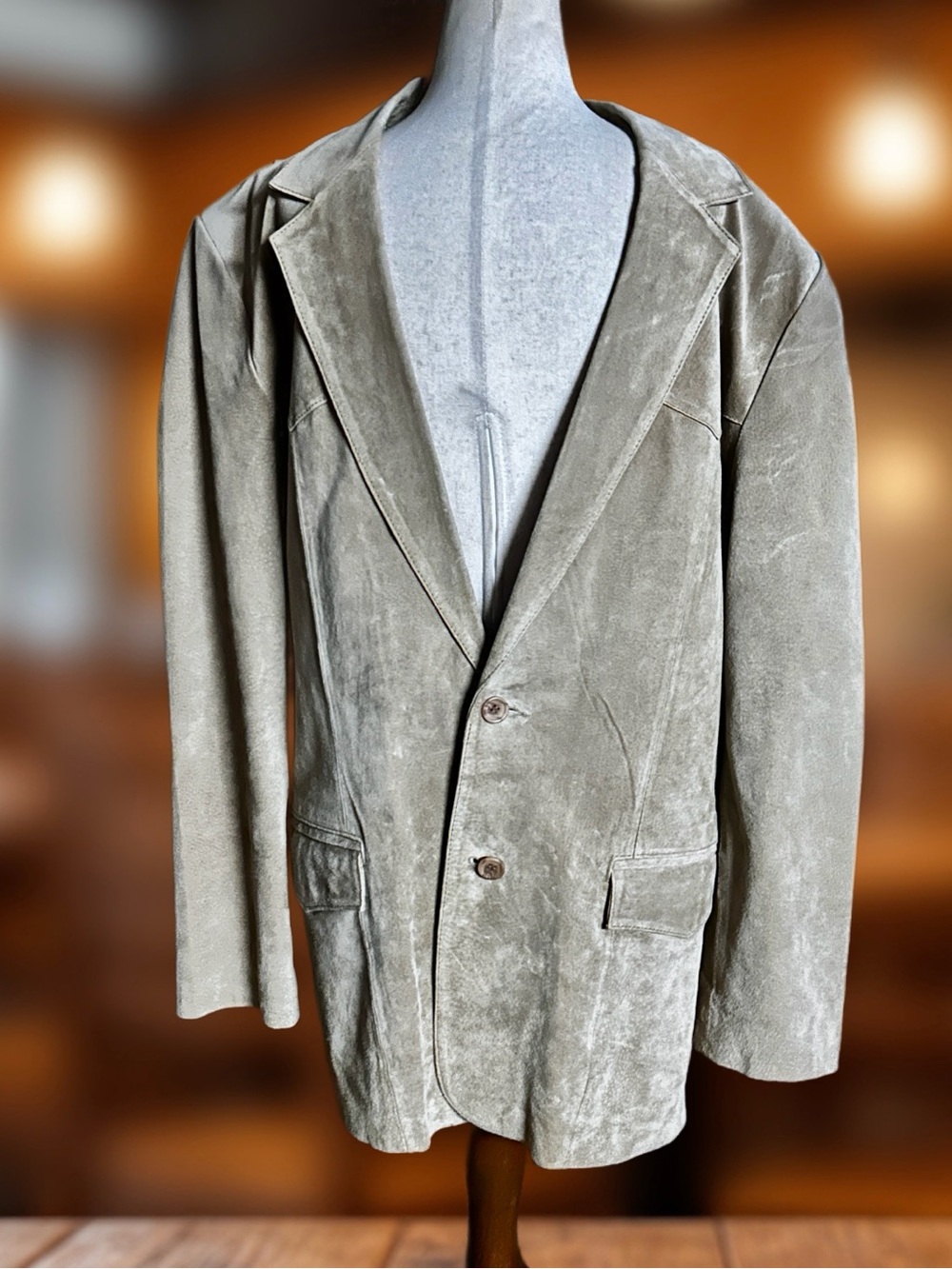 Scully ~ Men's Size 42 (X-Large) ~ Beige ~ Leather Suede Blazer Jacket - Picture 2 of 16